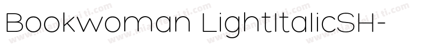 Bookwoman LightItalicSH字体转换